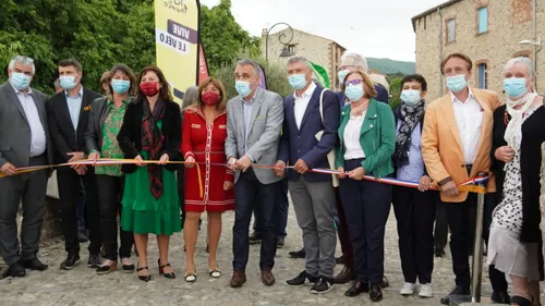 Céret : inauguration de la 15e ligne du Tour de France 2021